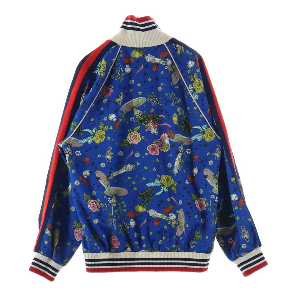GUCCI(グッチ) ×ヒグチユウコ フローラル総柄 ジップアップブルゾンジャケット ブルー 672766