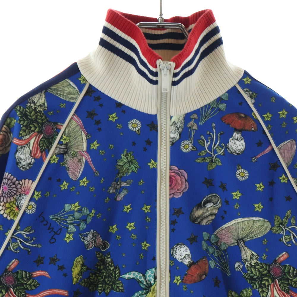 GUCCI(グッチ) ×ヒグチユウコ フローラル総柄 ジップアップブルゾンジャケット ブルー 672766