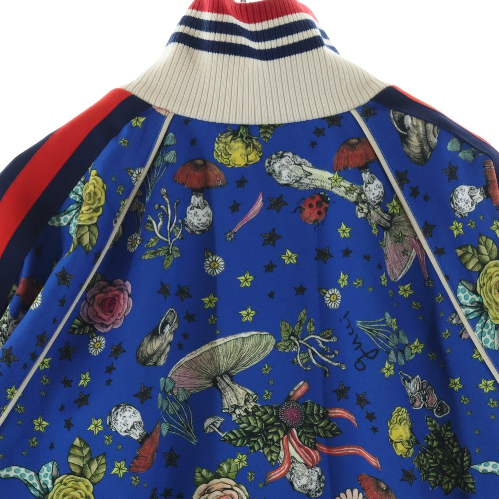 GUCCI(グッチ) ×ヒグチユウコ フローラル総柄 ジップアップブルゾンジャケット ブルー 672766