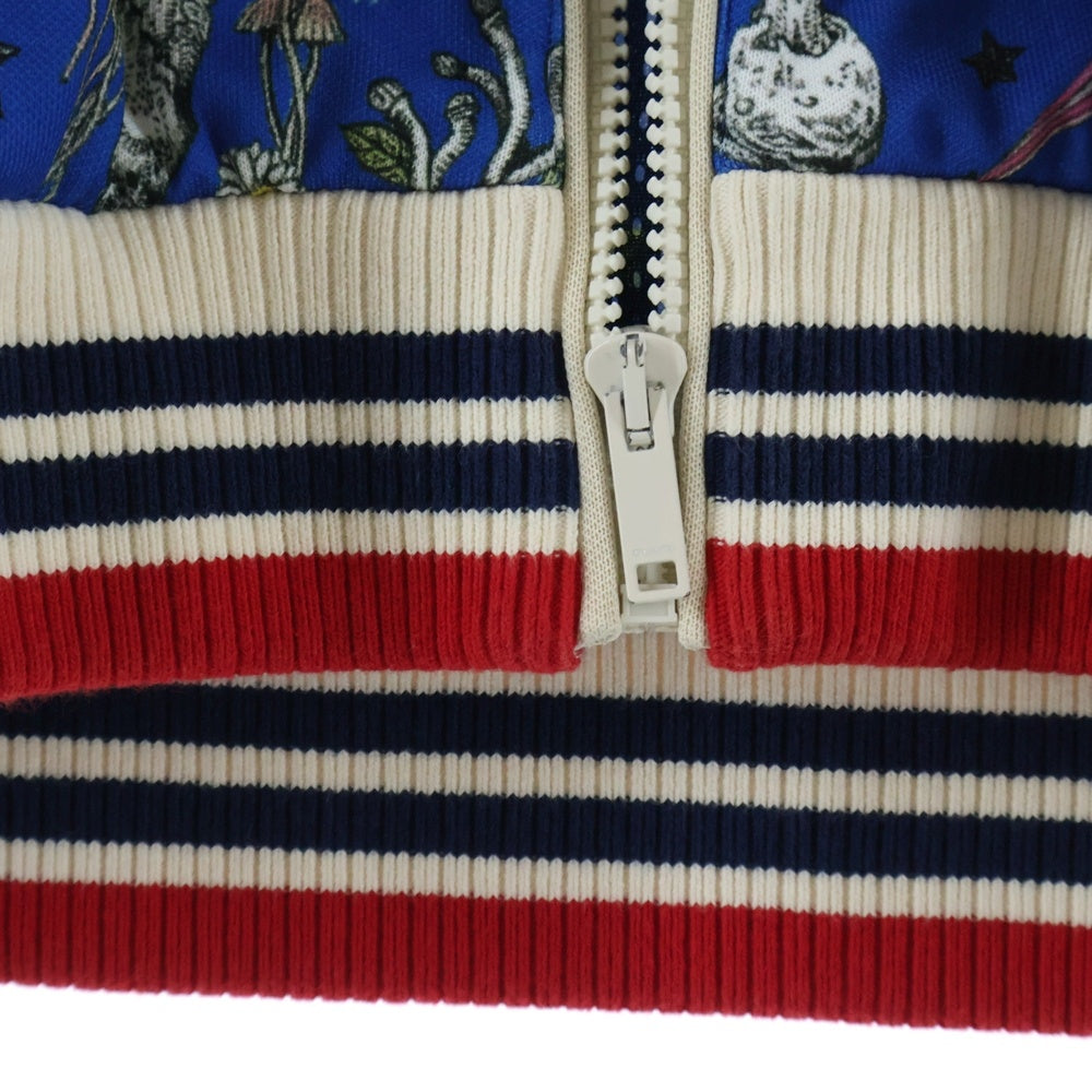 GUCCI(グッチ) ×ヒグチユウコ フローラル総柄 ジップアップブルゾンジャケット ブルー 672766