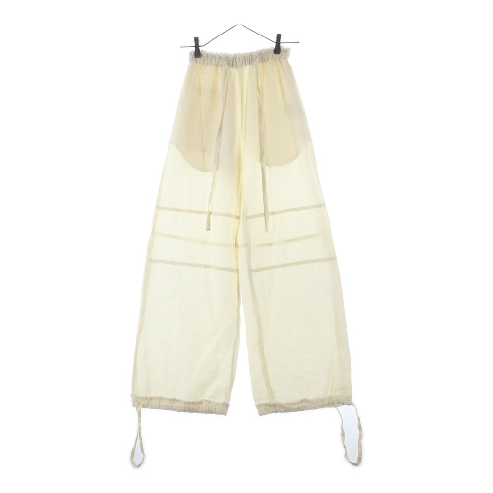 Acne Studios(アクネ ストゥディオズ) 26SS Cotton Linen Pant in Warm FN-WN-TROU001130 コットンリネンワイドパンツ ホワイト レディース