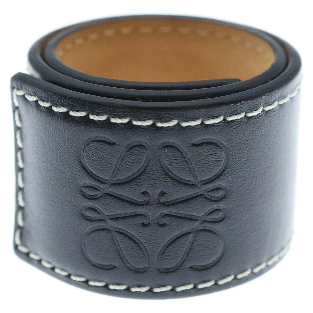 LOEWE(ロエベ) スラップブレスレット カーフスキン レザーブレスレット ブラック レディース