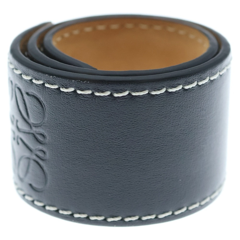 LOEWE(ロエベ) スラップブレスレット カーフスキン レザーブレスレット ブラック レディース