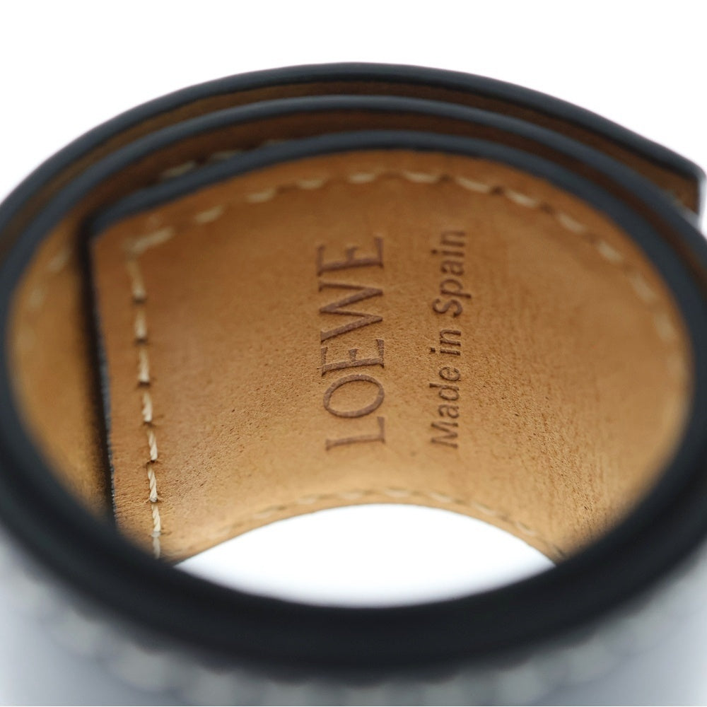 LOEWE(ロエベ) スラップブレスレット カーフスキン レザーブレスレット ブラック レディース
