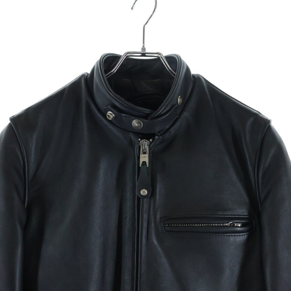 SCHOTT(ショット) シングル ジップアップ レザーライダース インナー付き ジャケット 641