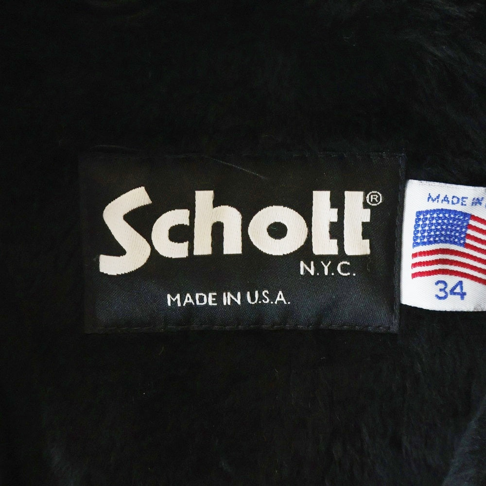 SCHOTT(ショット) シングル ジップアップ レザーライダース インナー付き ジャケット 641