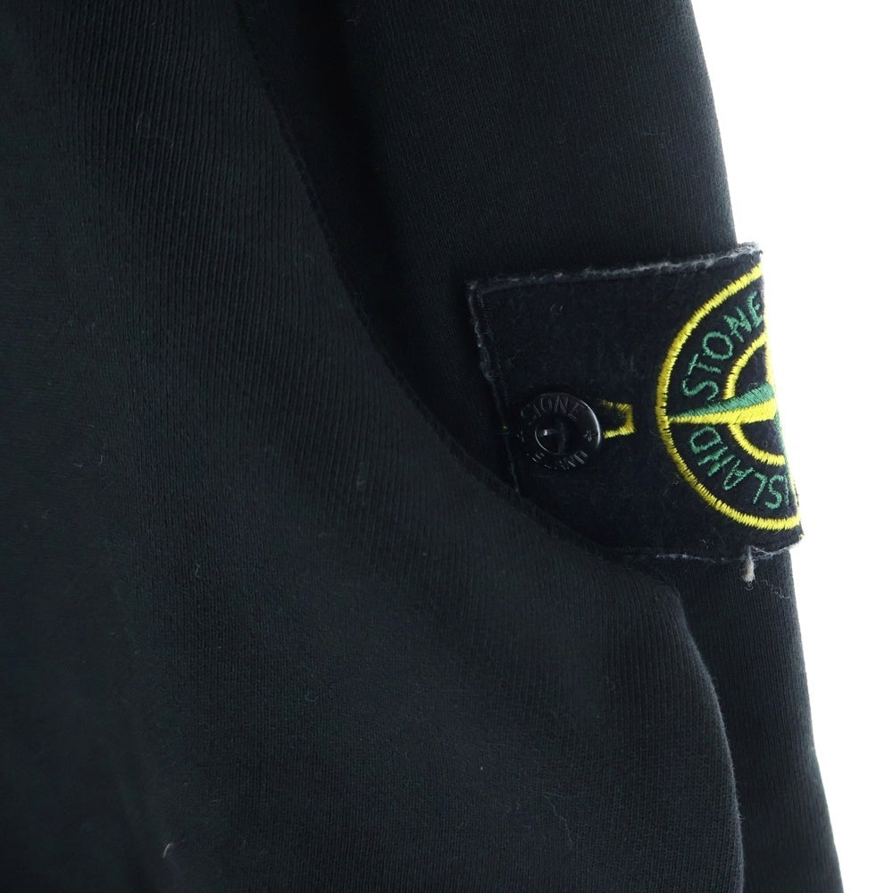 STONE ISLAND(ストーンアイランド) 24AW コットン 刺繍ロゴパッチ スウェットシャツ コットン プルオーバーフーディー ブラック 811564151