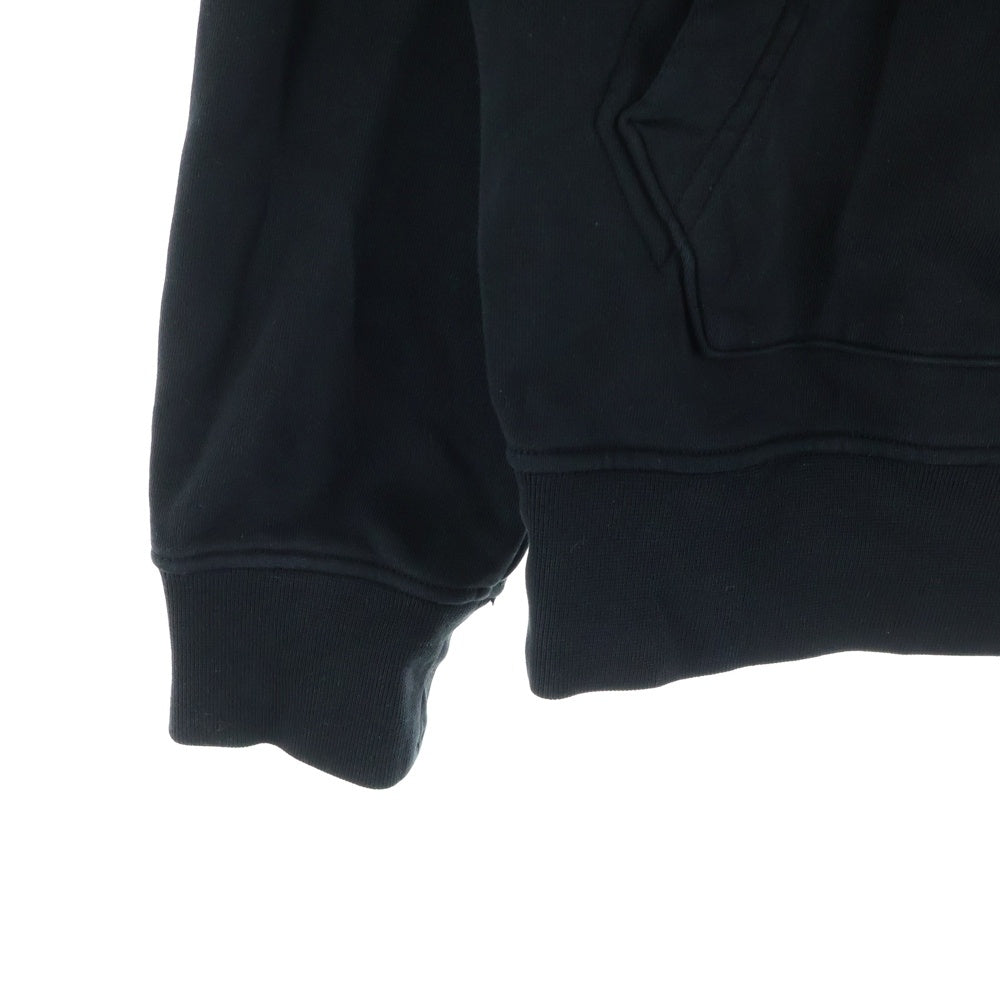 STONE ISLAND(ストーンアイランド) 24AW コットン 刺繍ロゴパッチ スウェットシャツ コットン プルオーバーフーディー ブラック 811564151