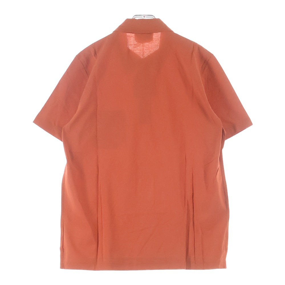 HERMES(エルメス) 4ボタン 胸ポケット 半袖ポロシャツ カットソー オレンジ
