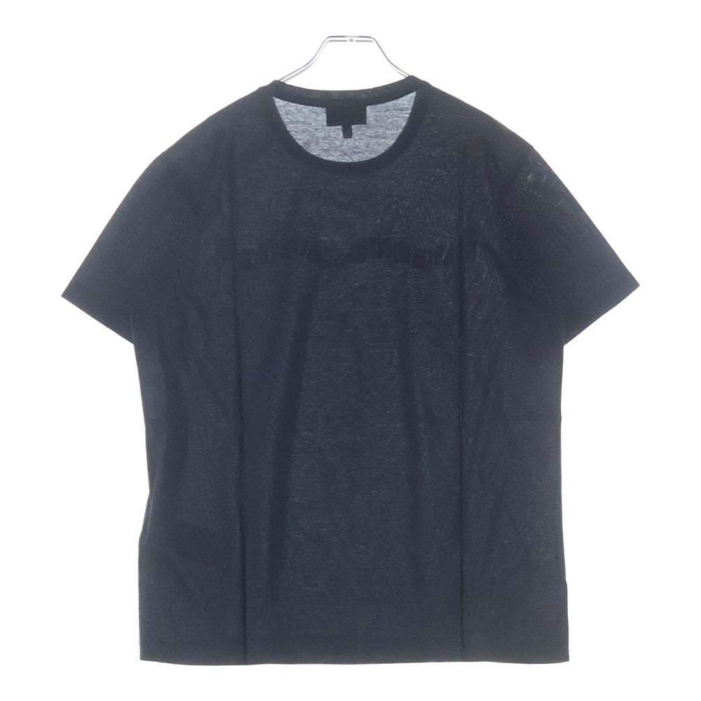 EMPORIO ARMANI(エンポリオアルマーニ) フロントロゴ クルーネック 半袖Tシャツ カットソー ブラック