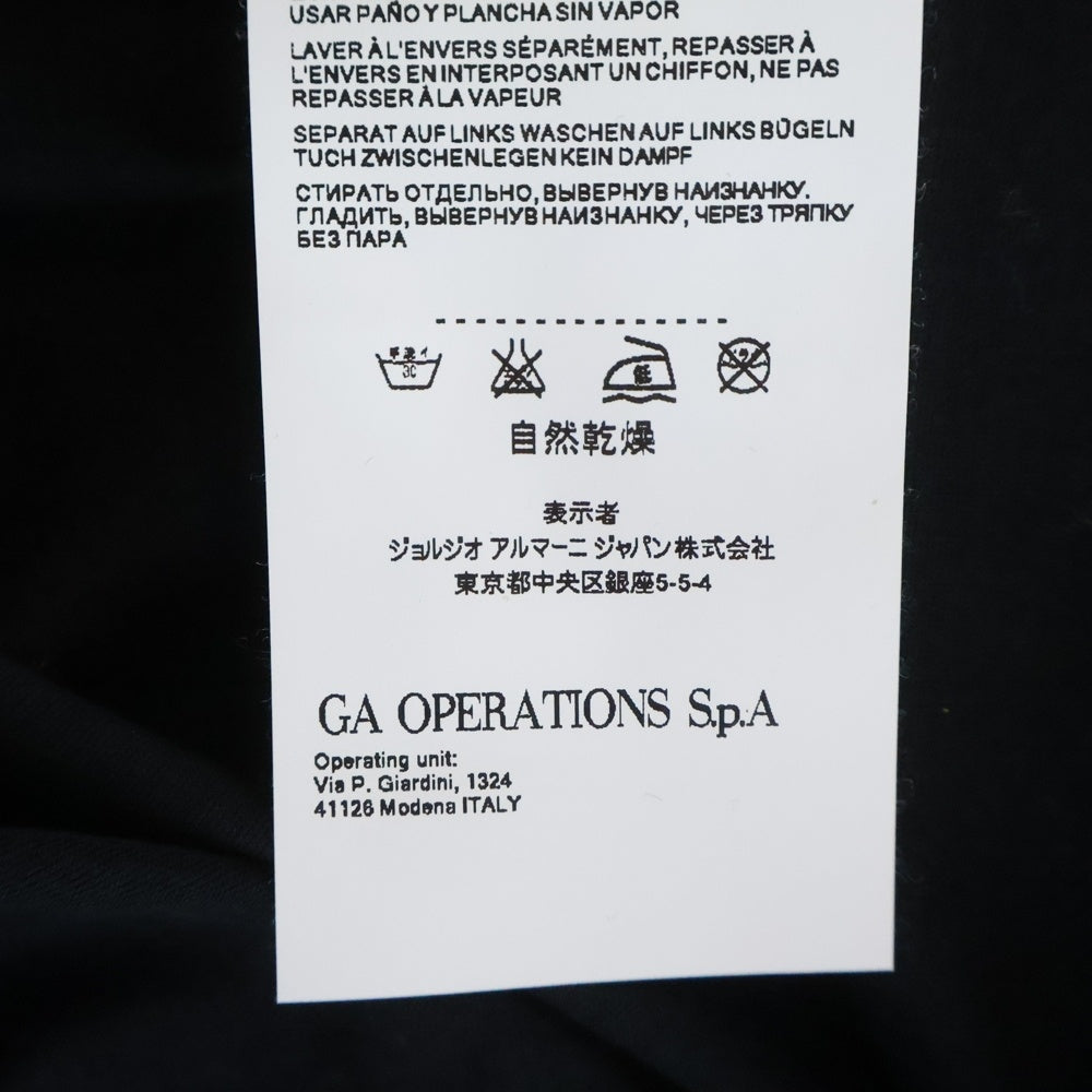 EMPORIO ARMANI(エンポリオアルマーニ) フロントロゴ クルーネック 半袖Tシャツ カットソー ブラック