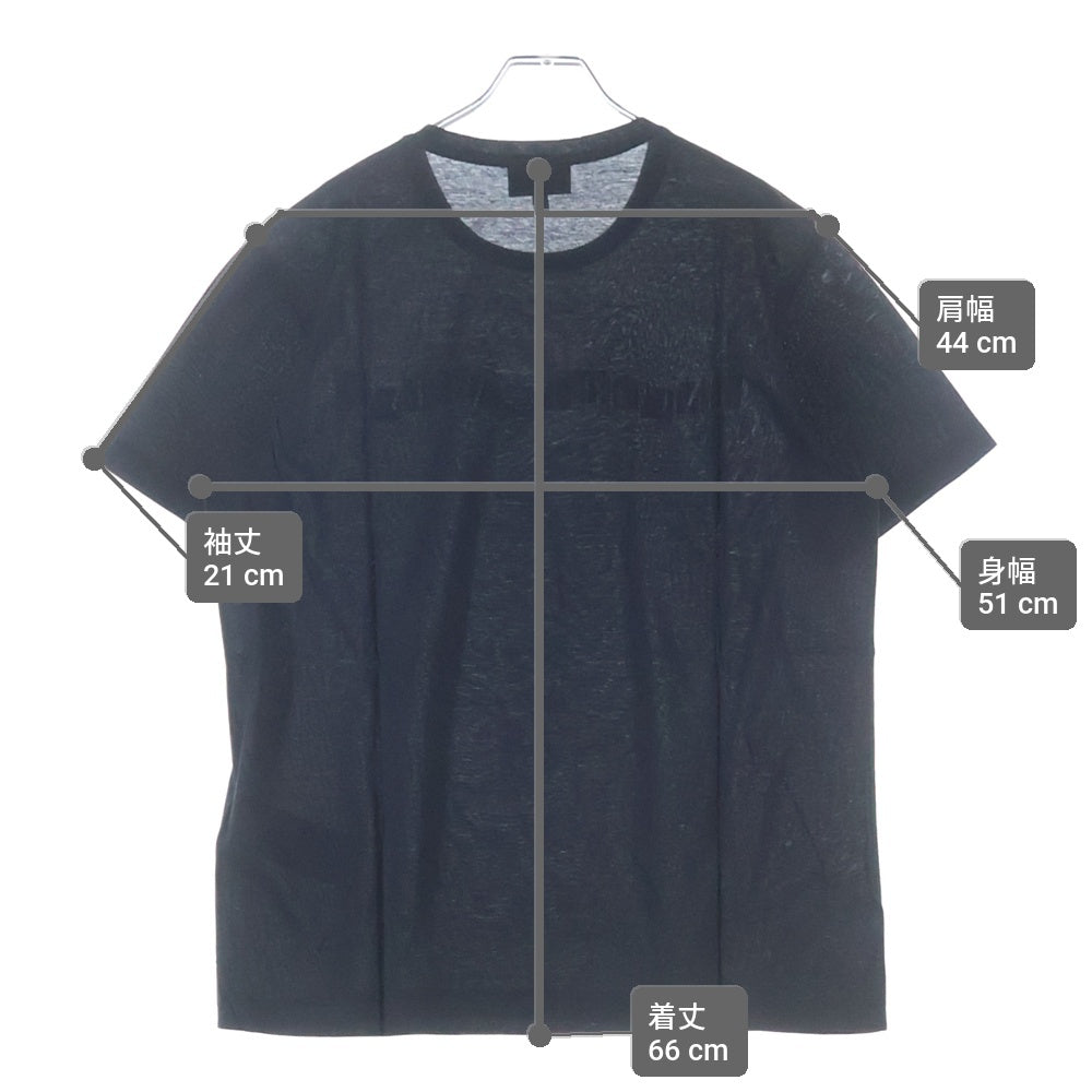 EMPORIO ARMANI(エンポリオアルマーニ) フロントロゴ クルーネック 半袖Tシャツ カットソー ブラック