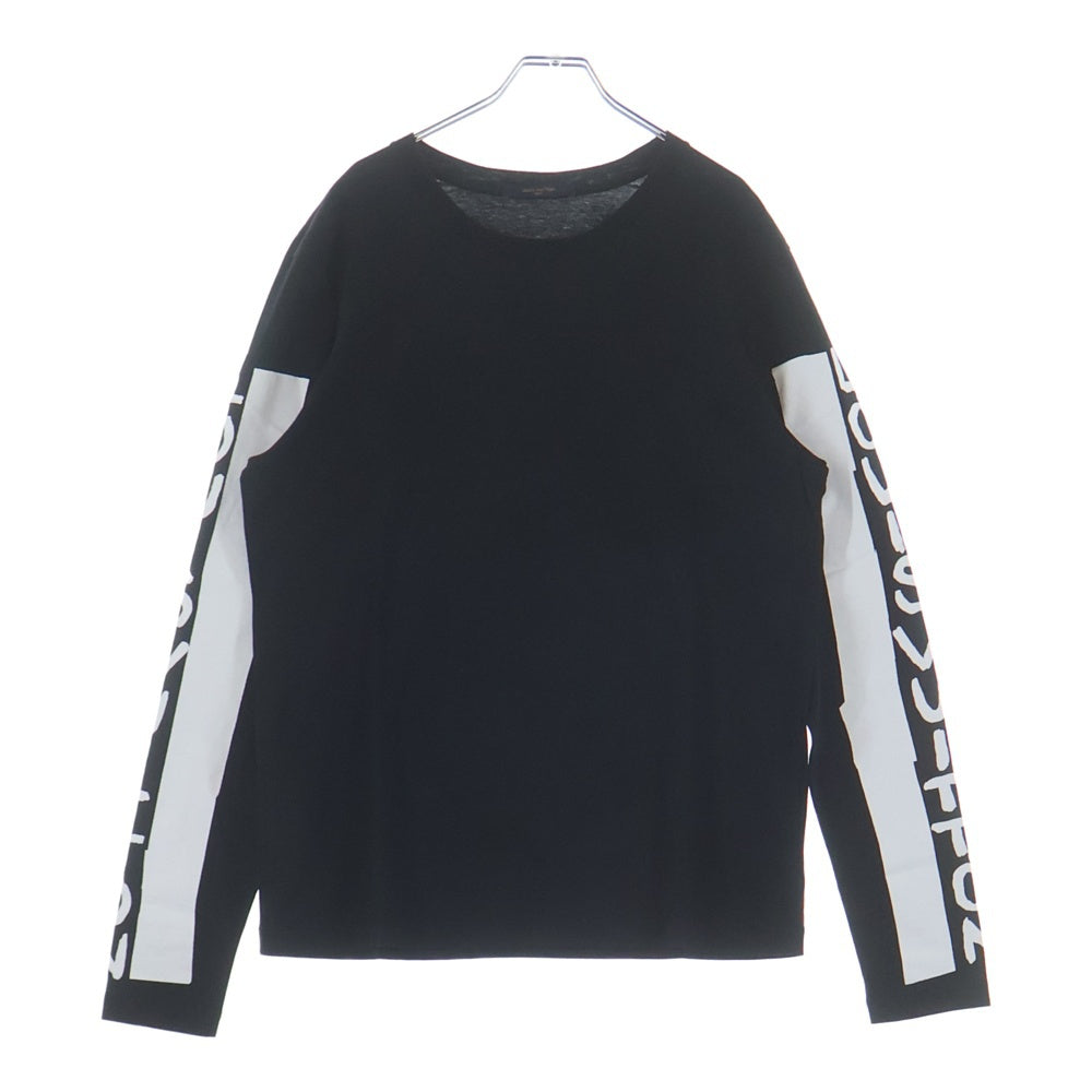 LOUIS VUITTON(ルイヴィトン) 18SS アームロゴ 長袖シャツ カットソー クルーネック ブラック RM181 FMB HEY79W