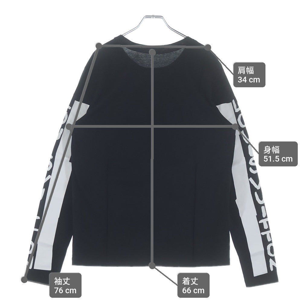LOUIS VUITTON(ルイヴィトン) 18SS アームロゴ 長袖シャツ カットソー クルーネック ブラック RM181 FMB HEY79W