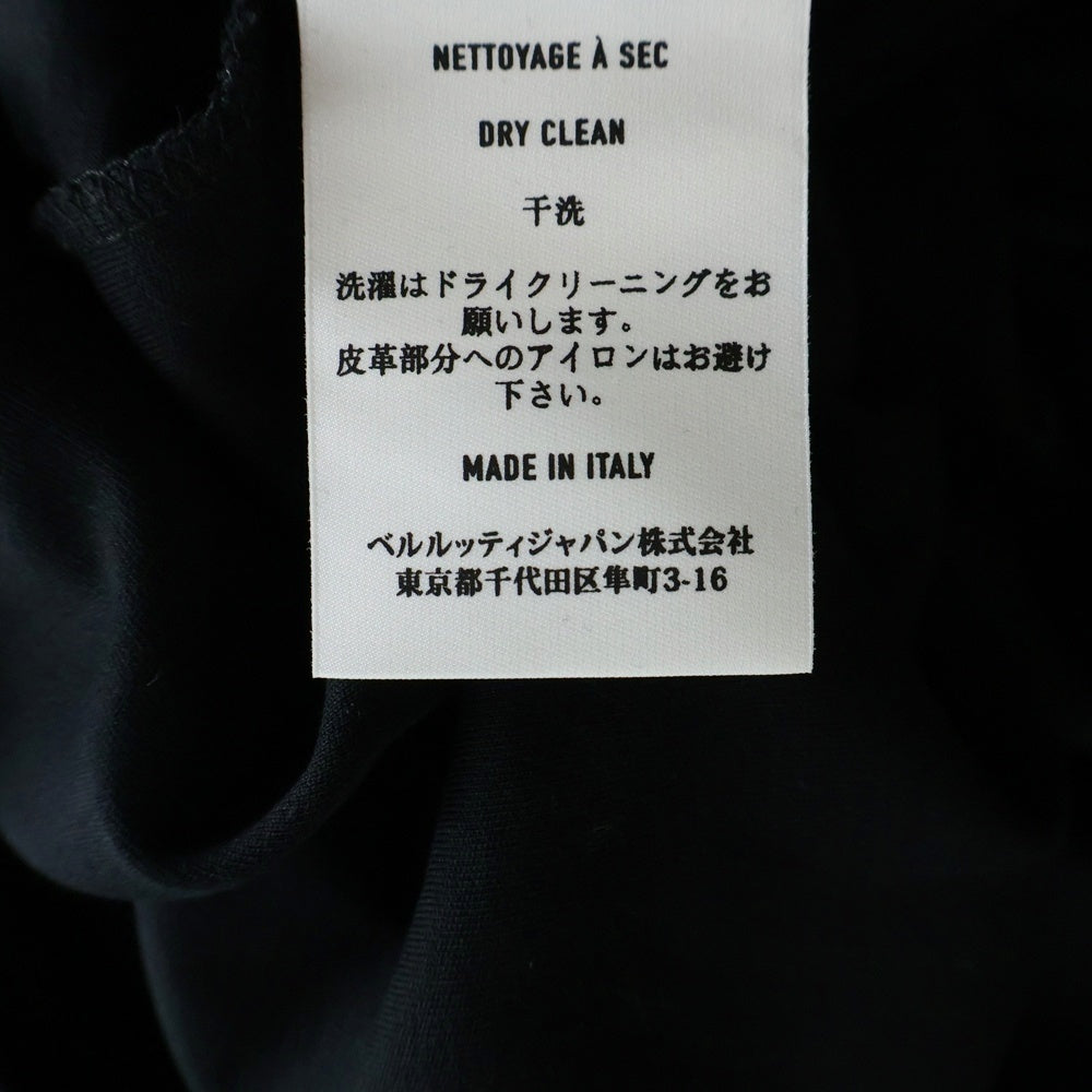 Berluti(ベルルッティ) Bロゴ レザー胸ポケット 半袖Tシャツ