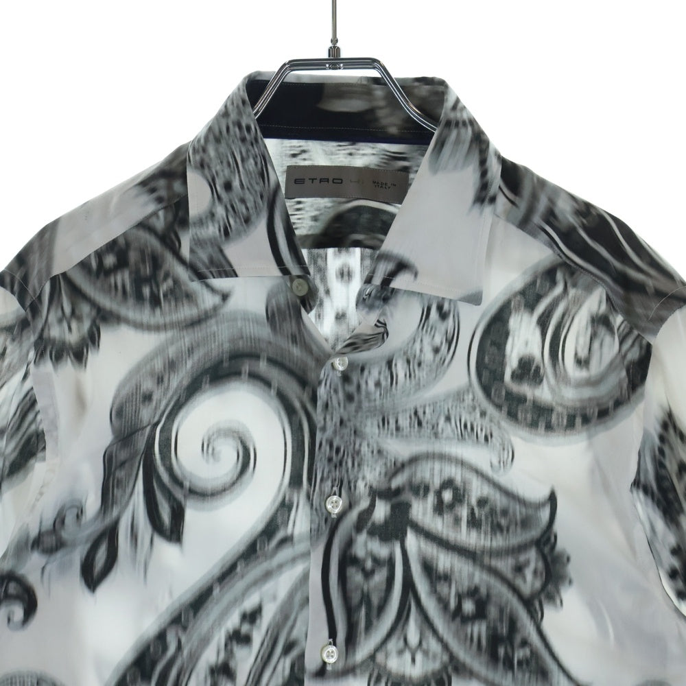 ETRO(エトロ) ペイズリー柄 長袖シャツ レギュラーカラー ホワイト/ブラック 141-11453-4084