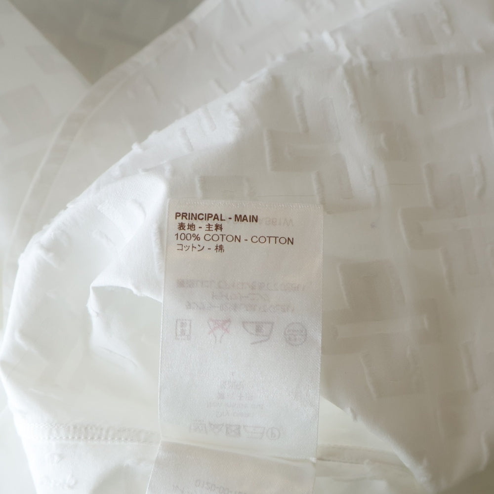 LOUIS VUITTON(ルイヴィトン) ワンポイントロゴ金具 総柄 ドレスシャツ 長袖シャツ ホワイト RM162 ADY HAS61W