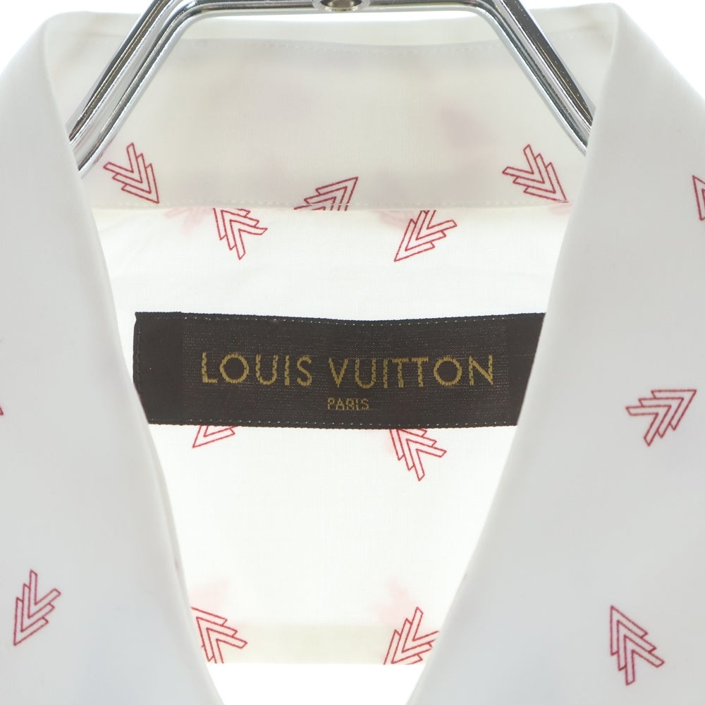 LOUIS VUITTON(ルイヴィトン) 総柄 コットン 長袖シャツ ドレスシャツ ホワイト RM161 BQ9 H9S01W