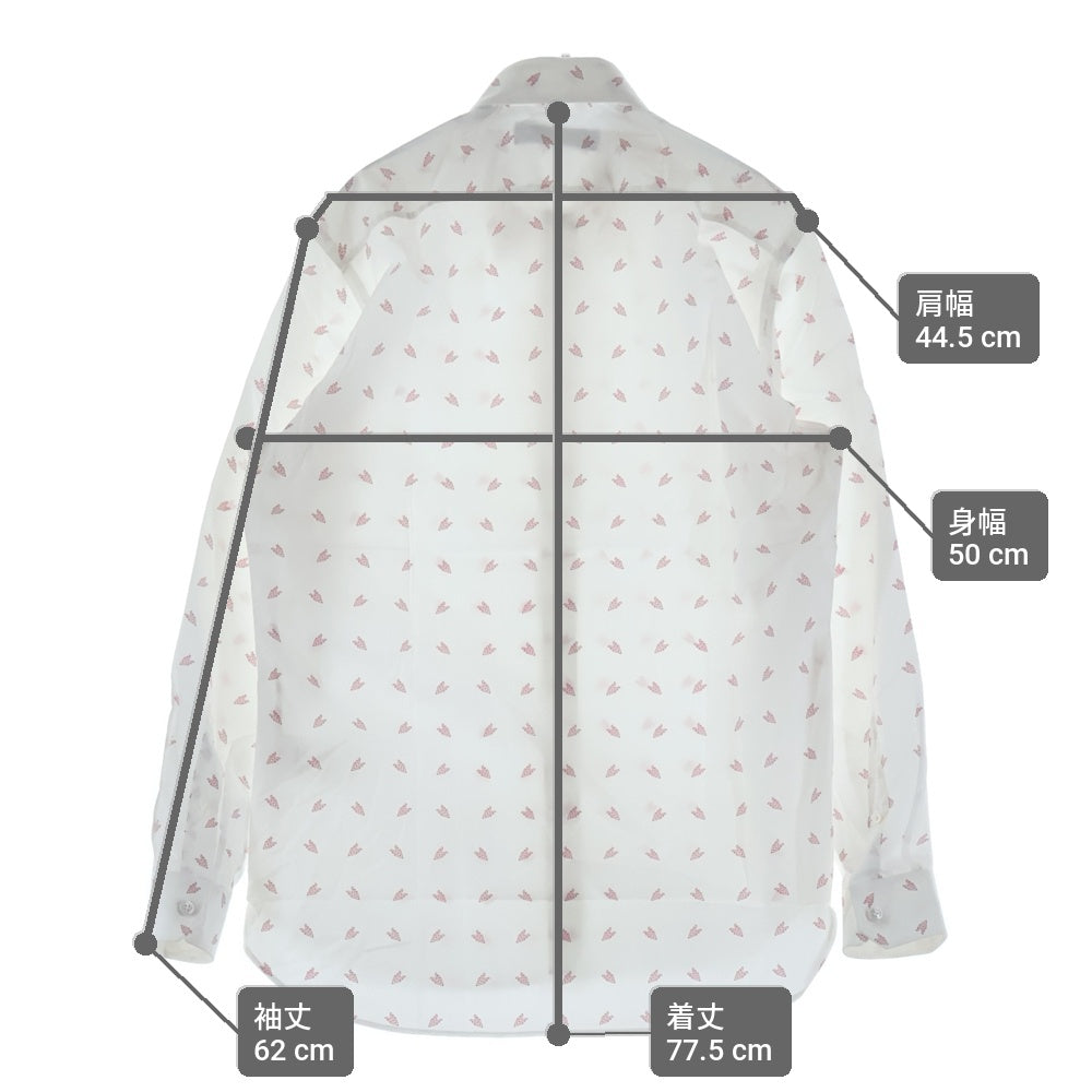 LOUIS VUITTON(ルイヴィトン) 総柄 コットン 長袖シャツ ドレスシャツ ホワイト RM161 BQ9 H9S01W