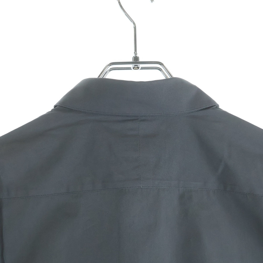 HERMES(エルメス) セリエボタン ドレスシャツ 長袖fシャツ カットソー ピンクライン チャコールグレー