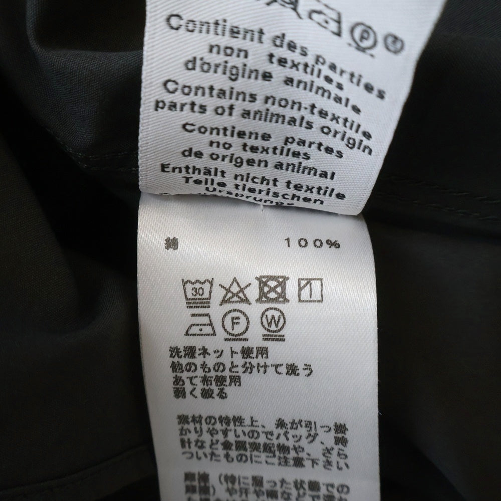 HERMES(エルメス) セリエボタン ドレスシャツ 長袖fシャツ カットソー ピンクライン チャコールグレー