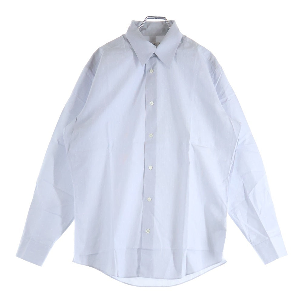 HERMES(エルメス) セリエボタン ドレスシャツ 長袖シャツ カットソー H総柄 ブルー