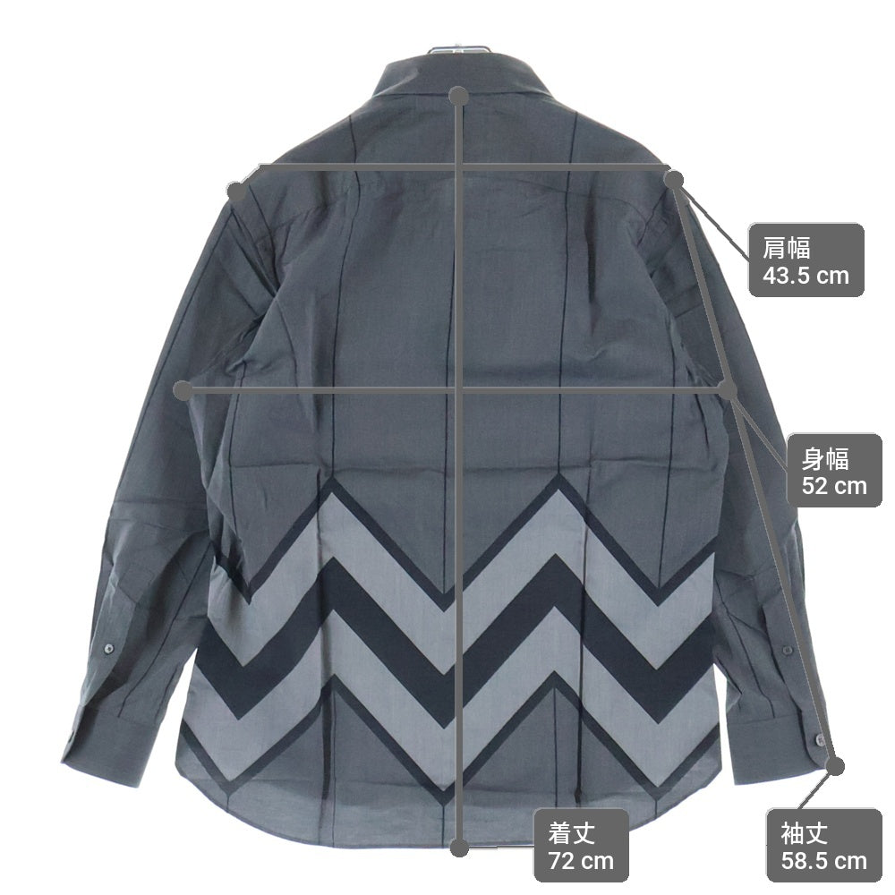 LOUIS VUITTON(ルイヴィトン) シェプロンストライプ 長袖シャツ カットソー グレー RM162M AZ7 HAS03W