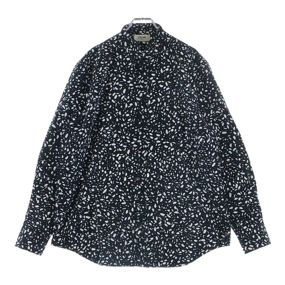 CELINE(セリーヌ) 19AW ビスコース クラシック マーブル 長袖シャツ カットソー ブラック/ホワイト 2C083360D