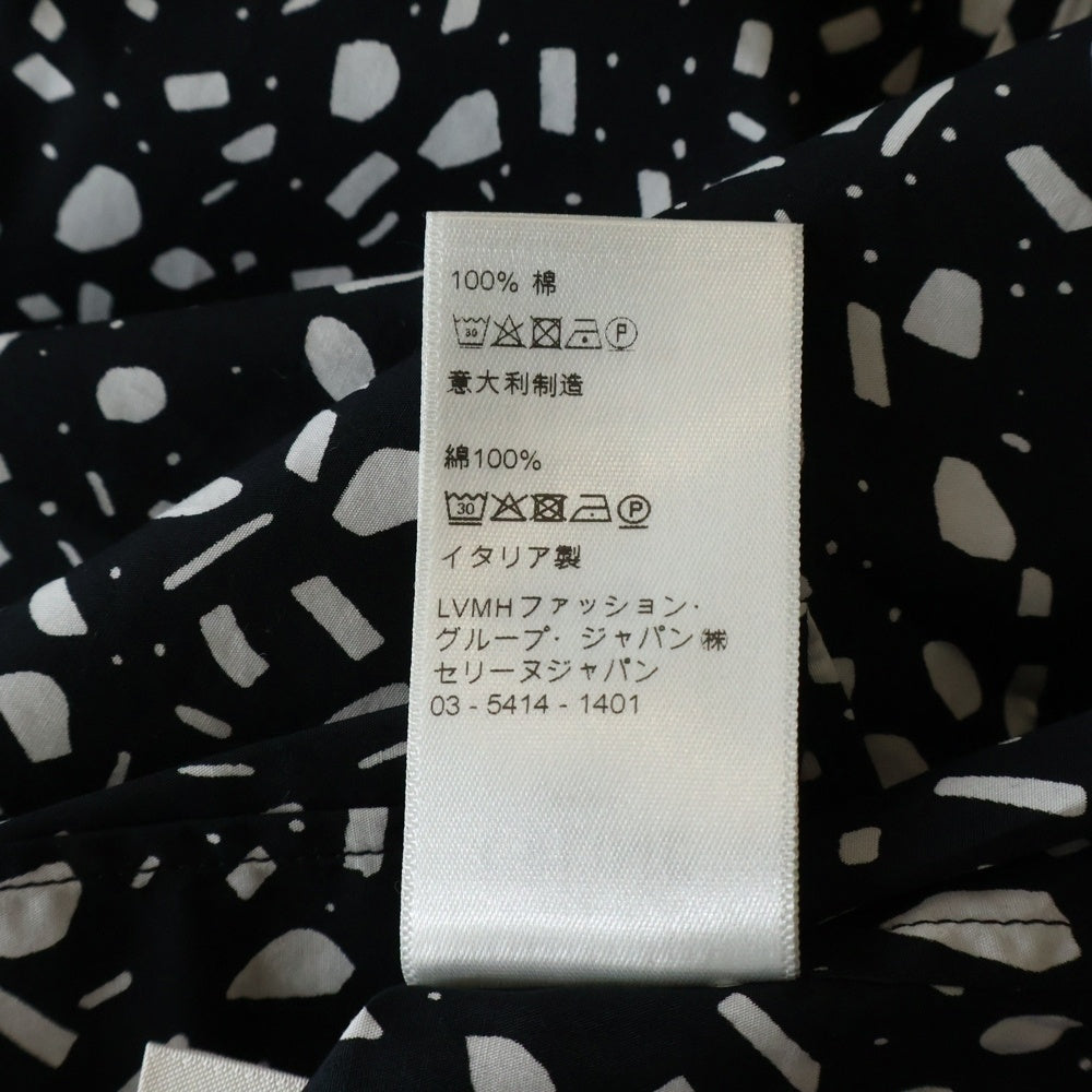 CELINE(セリーヌ) 19AW ビスコース クラシック マーブル 長袖シャツ カットソー ブラック/ホワイト 2C083360D