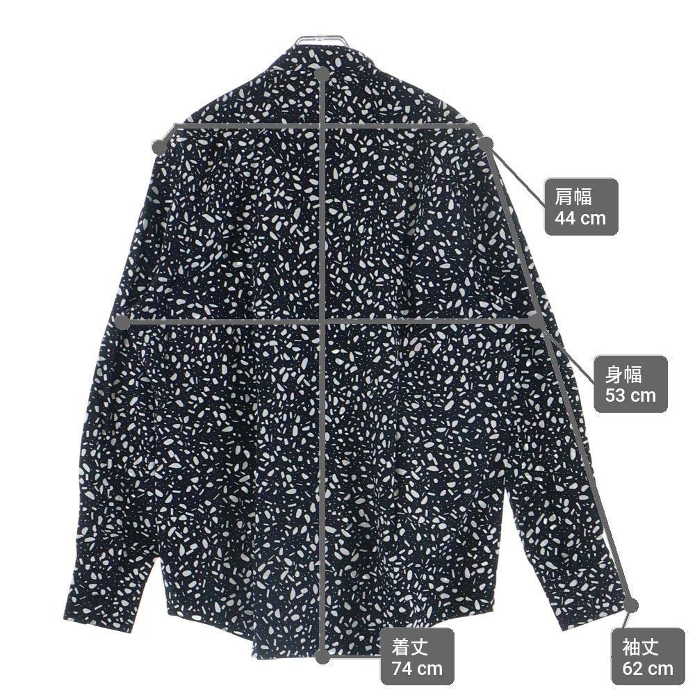 CELINE(セリーヌ) 19AW ビスコース クラシック マーブル 長袖シャツ カットソー ブラック/ホワイト 2C083360D