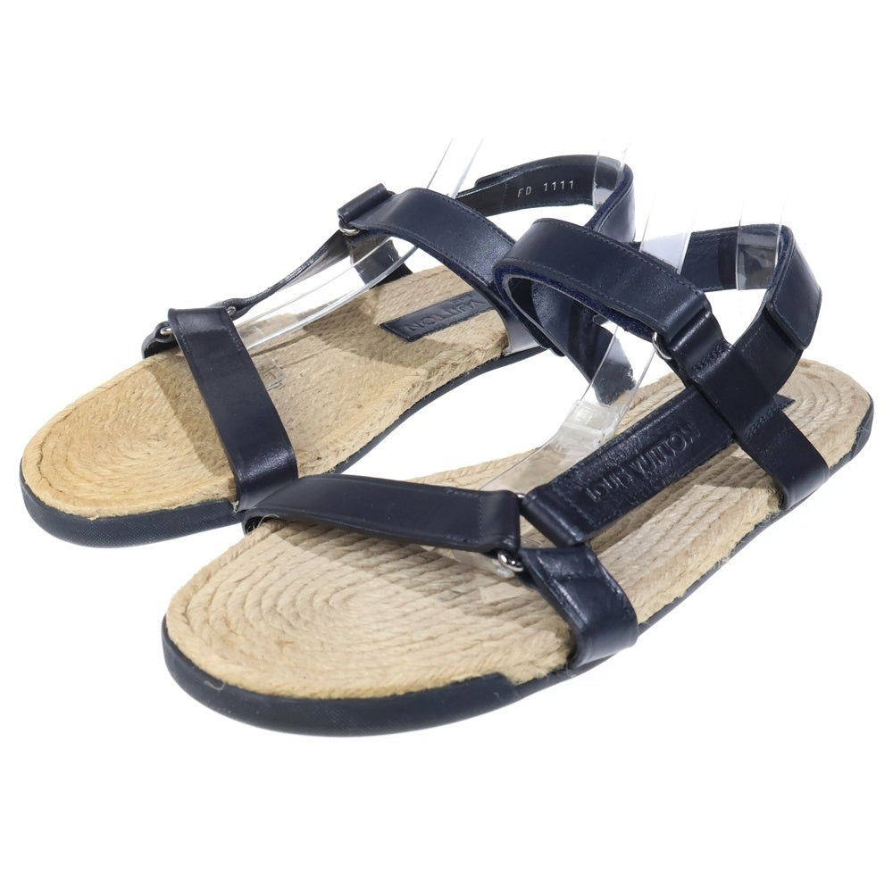LOUIS VUITTON(ルイヴィトン) サンダル スリッパ 麻 ベージュ/ネイビー FD1111