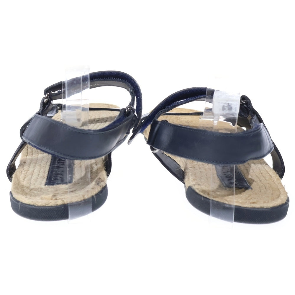 LOUIS VUITTON(ルイヴィトン) サンダル スリッパ 麻 ベージュ/ネイビー FD1111