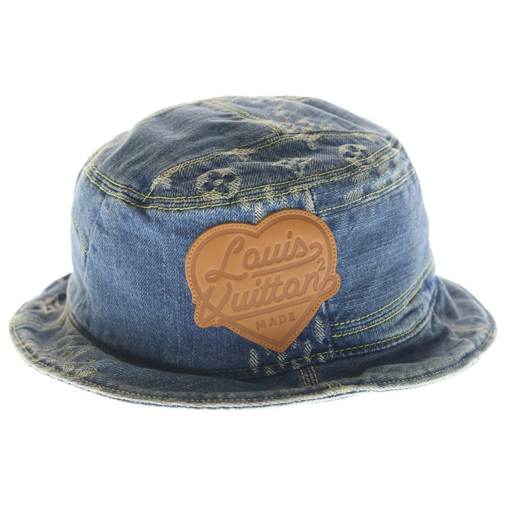 LOUIS VUITTON(ルイヴィトン) モノグラム LVメイド スクエアード コレクション NIGO ボネ デニム バケットハット インディゴ MP3242