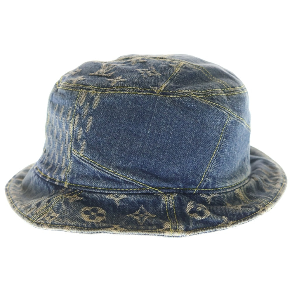 LOUIS VUITTON(ルイヴィトン) モノグラム LVメイド スクエアード コレクション NIGO ボネ デニム バケットハット インディゴ MP3242