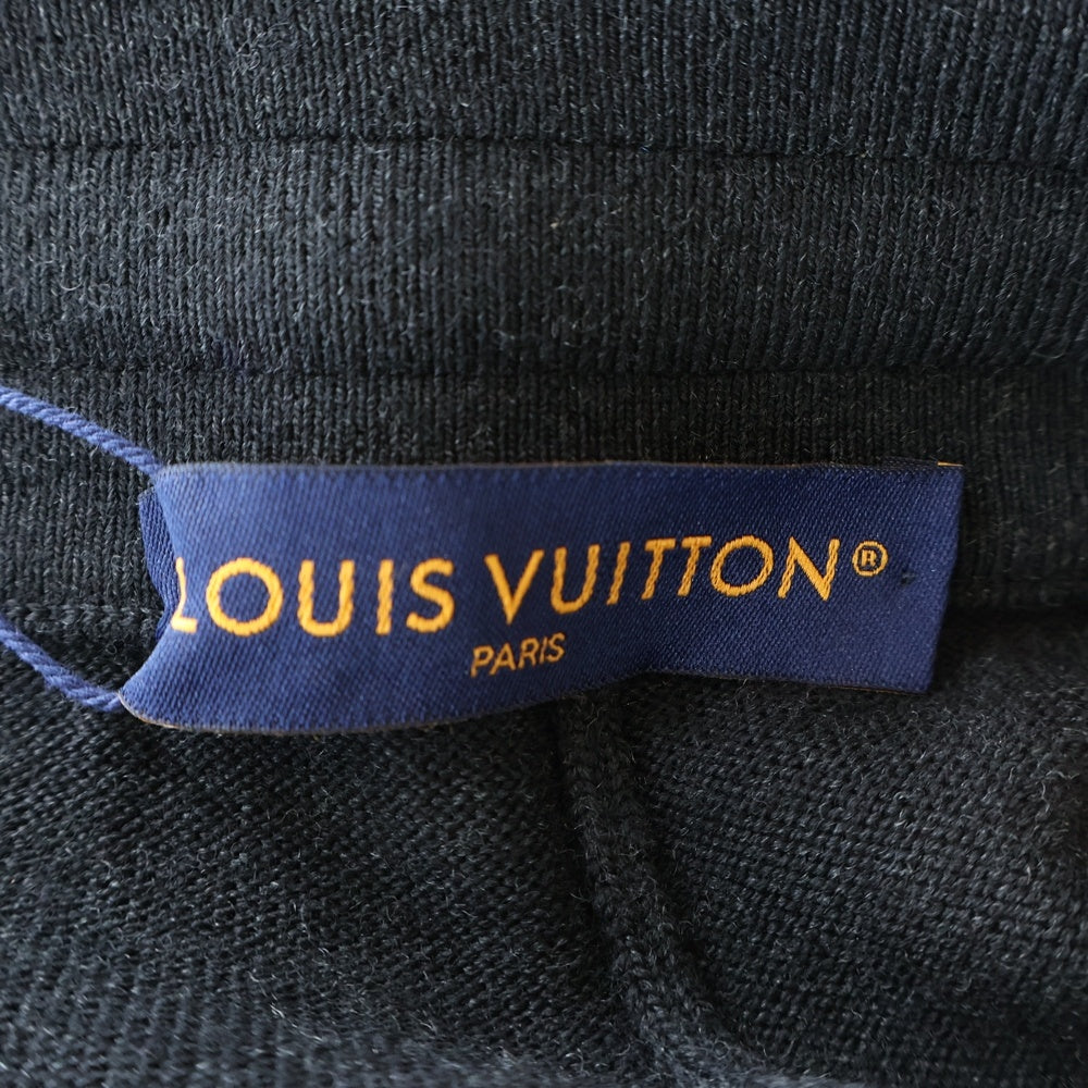 LOUIS VUITTON(ルイヴィトン) 23SS ウールニット ロゴ刺繍 トラック ジョガーパンツ ブラック RM231M ZLL HON32W