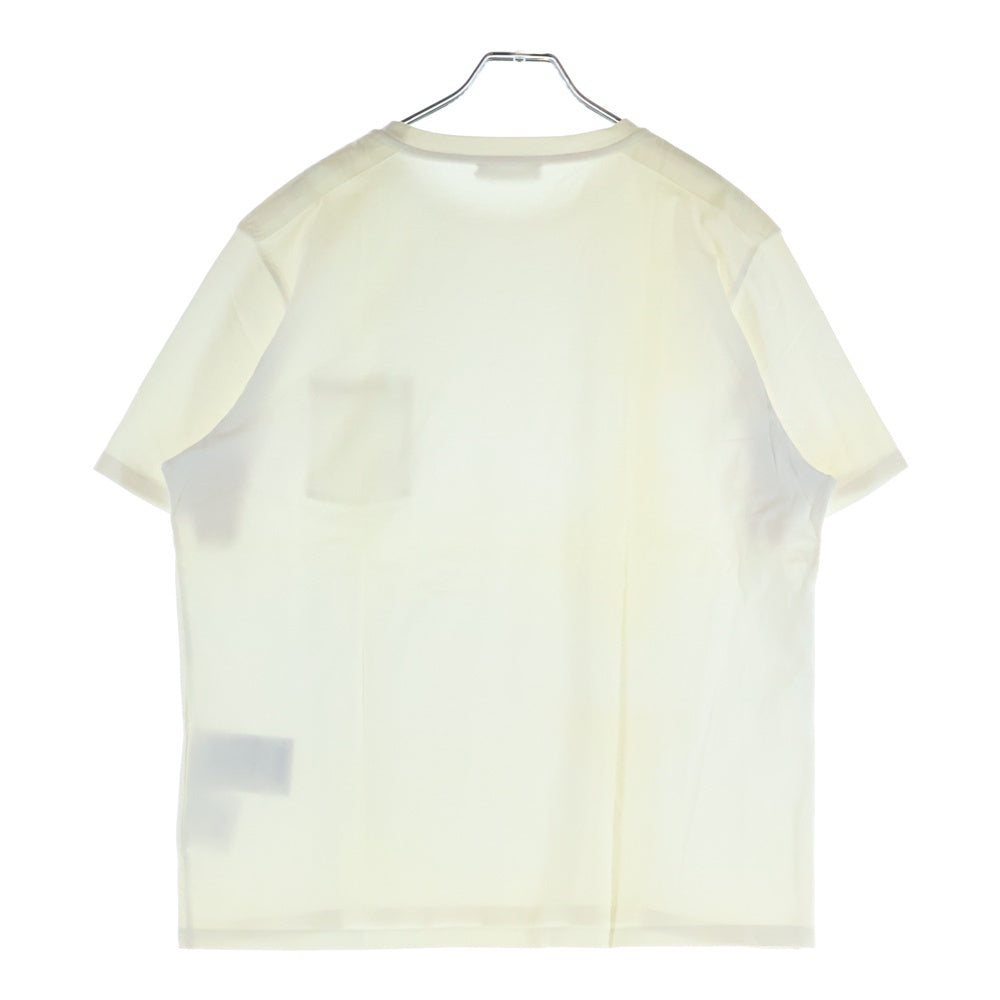 PRADA(プラダ) 21AW ラバーロゴ ナイロンポケット クルーネック半袖Tシャツカットソー ホワイト SJN250 R192 710