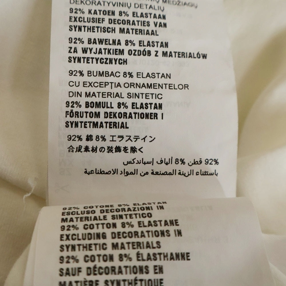 PRADA(プラダ) 21AW ラバーロゴ ナイロンポケット クルーネック半袖Tシャツカットソー ホワイト SJN250 R192 710