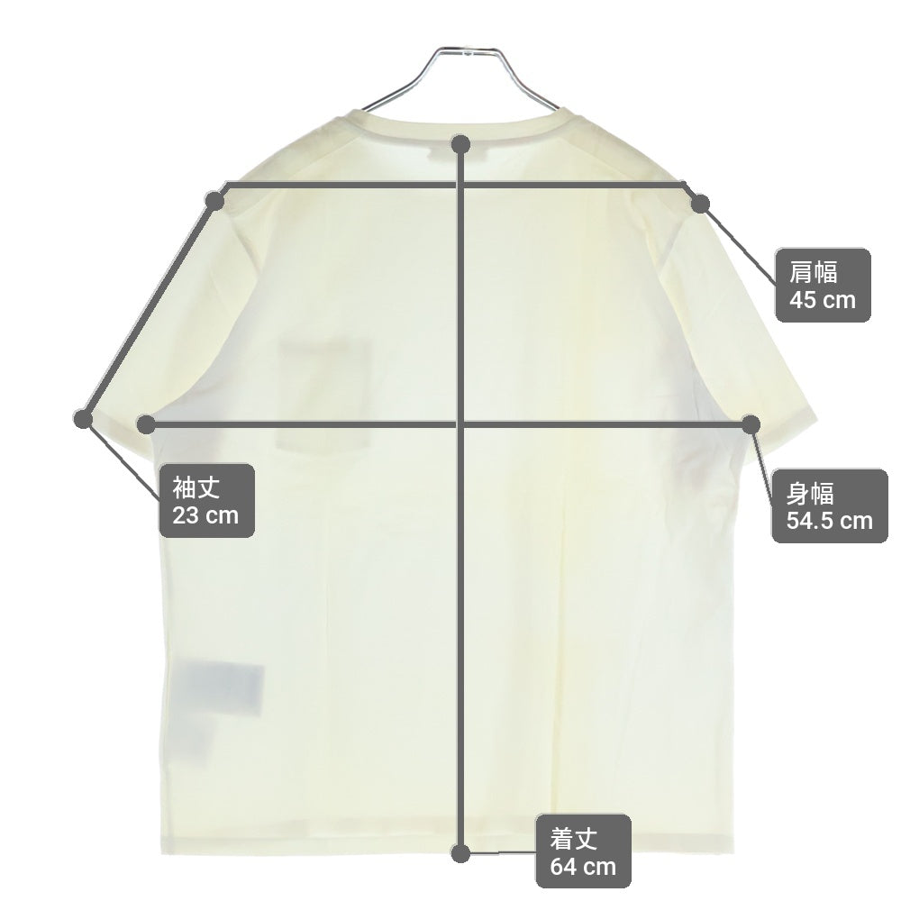 PRADA(プラダ) 21AW ラバーロゴ ナイロンポケット クルーネック半袖Tシャツカットソー ホワイト SJN250 R192 710