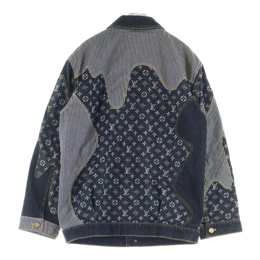 LOUIS VUITTON(ルイヴィトン) 22SS ×NIGO MONOGRAM CRAZY DENIM JACKET モノグラム クレイジー ワークウエアデニムジャケット ブラック RM221M UZD HMA20E