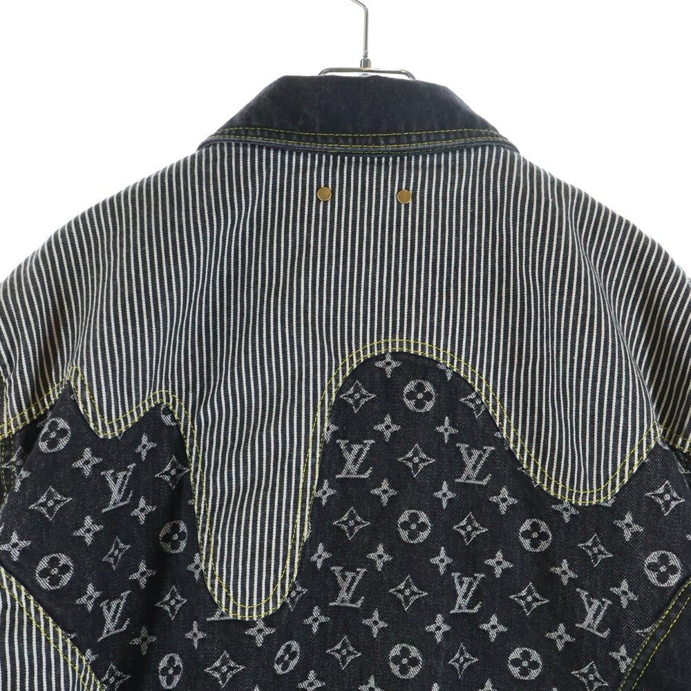 LOUIS VUITTON(ルイヴィトン) 22SS ×NIGO MONOGRAM CRAZY DENIM JACKET モノグラム クレイジー ワークウエアデニムジャケット ブラック RM221M UZD HMA20E