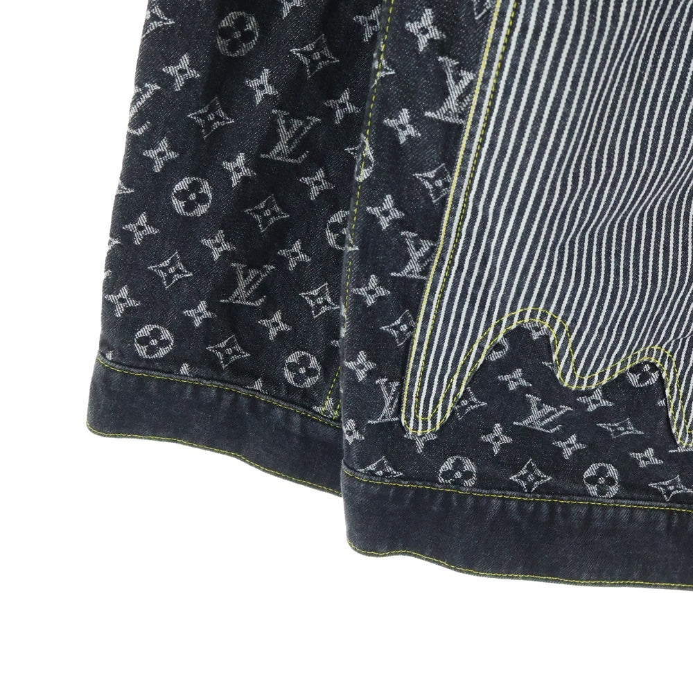 LOUIS VUITTON(ルイヴィトン) 22SS ×NIGO MONOGRAM CRAZY DENIM JACKET モノグラム クレイジー ワークウエアデニムジャケット ブラック RM221M UZD HMA20E