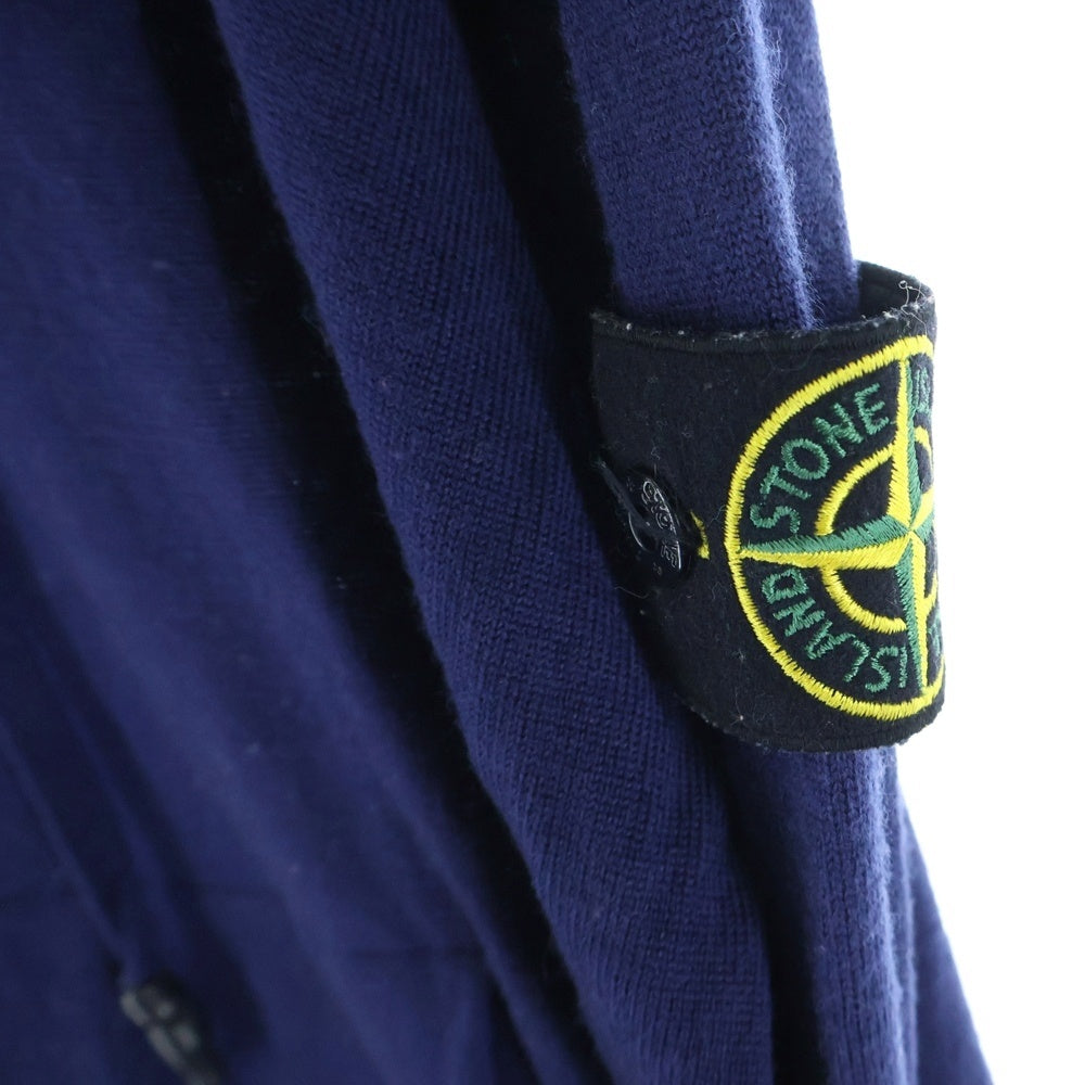STONE ISLAND(ストーンアイランド) 袖ワッペン ウールプルオーバーニットセーター パーカー パープル 6115501C4