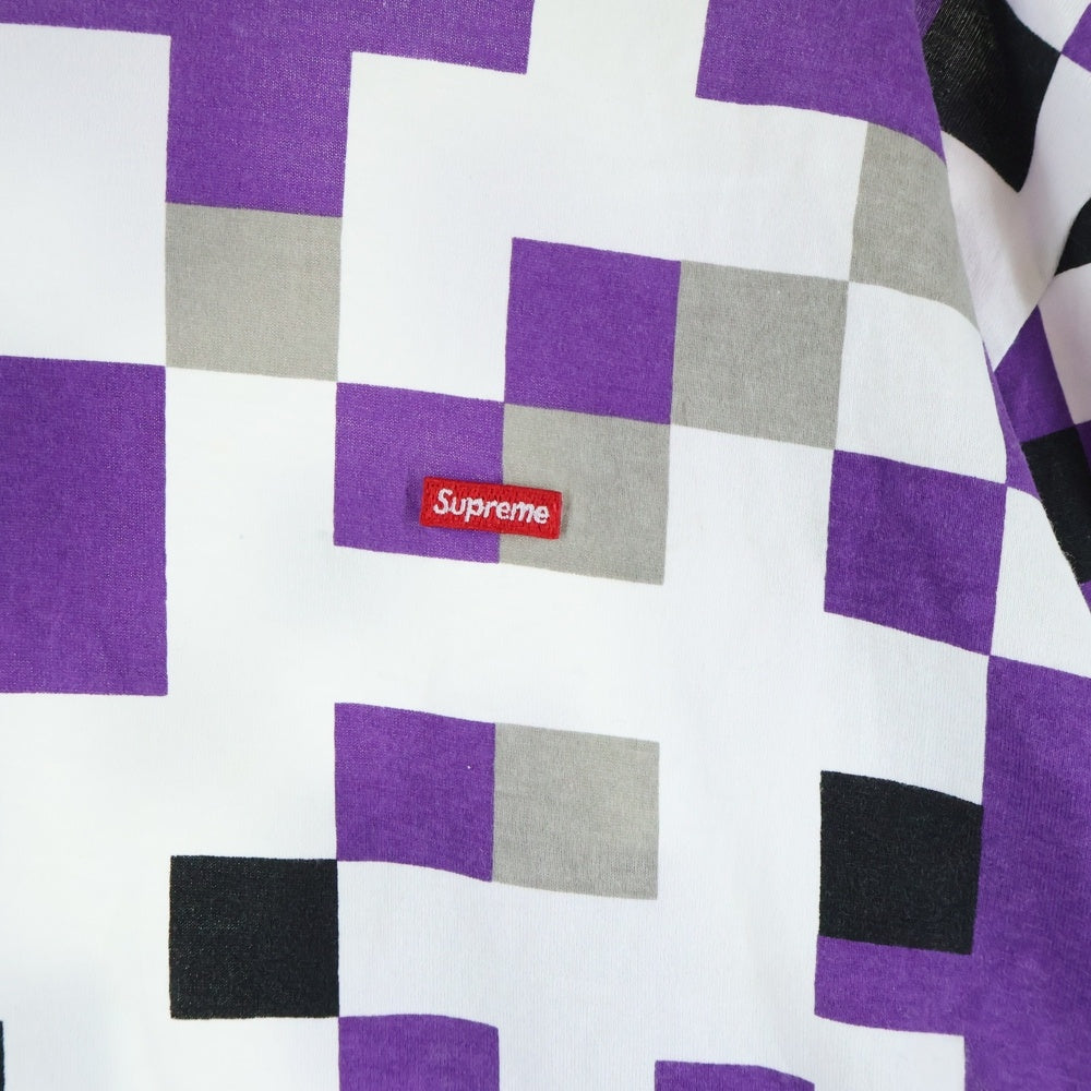 SUPREME(シュプリーム) 20AW SMALL BOX LOGO L/S TEE スモールボックスロゴ ドット柄 クルーネック長袖Tシャツカットソー ロンT パープル
