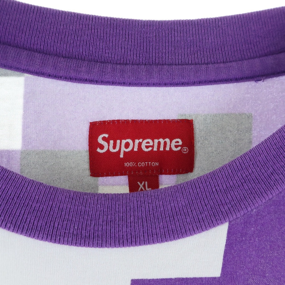 SUPREME(シュプリーム) 20AW SMALL BOX LOGO L/S TEE スモールボックスロゴ ドット柄 クルーネック長袖Tシャツカットソー ロンT パープル