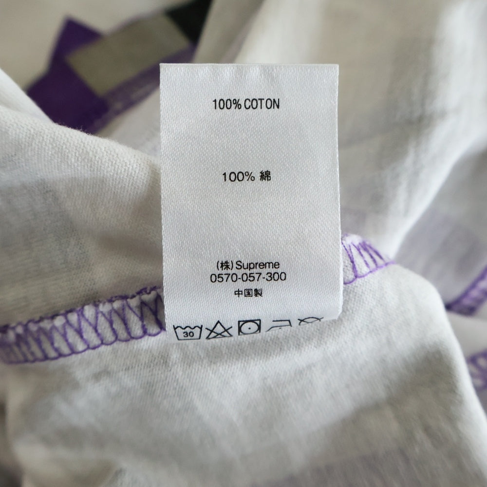 SUPREME(シュプリーム) 20AW SMALL BOX LOGO L/S TEE スモールボックスロゴ ドット柄 クルーネック長袖Tシャツカットソー ロンT パープル