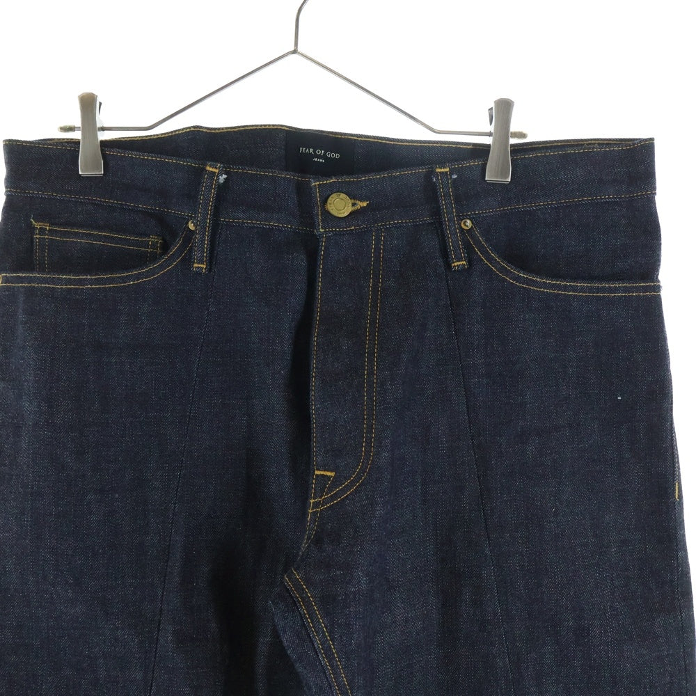 FEAR OF GOD(フィアオブゴッド) SELVEDGE DENIM PANELLED JEAN ジップ スキニーパンツ ブラック 5C-17-RSDJ-RIND