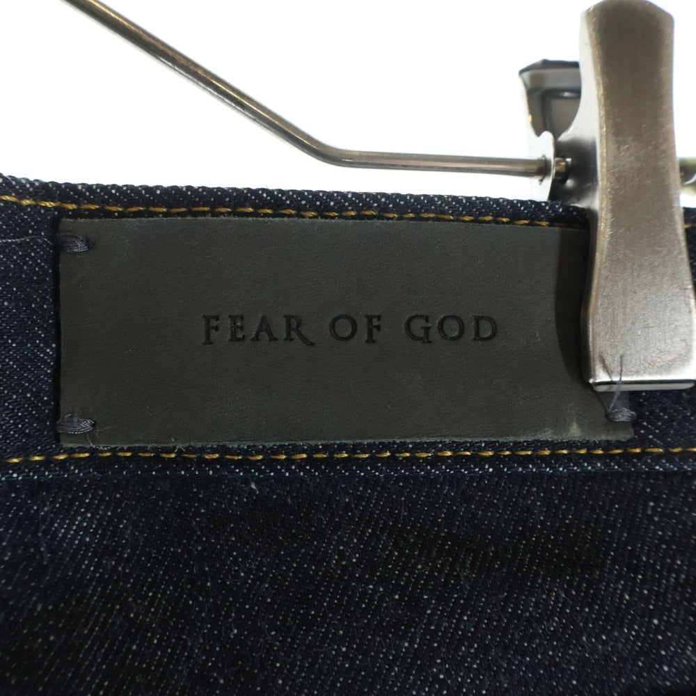 FEAR OF GOD(フィアオブゴッド) SELVEDGE DENIM PANELLED JEAN ジップ スキニーパンツ ブラック 5C-17-RSDJ-RIND