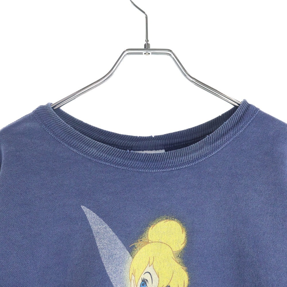 SAINT MICHAEL(セントマイケル) 26SS × Disney TINKER BELL DSN_CRW NK SWT SM-MK8-0000-C80 ディズニー ティンカーベル クルーネック長袖スウェットトレーナー ネイビー