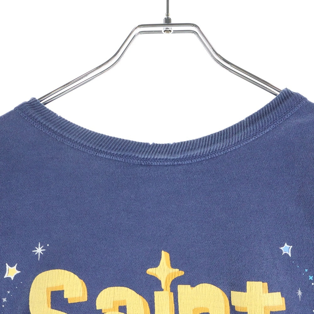 SAINT MICHAEL(セントマイケル) 26SS × Disney TINKER BELL DSN_CRW NK SWT SM-MK8-0000-C80 ディズニー ティンカーベル クルーネック長袖スウェットトレーナー ネイビー