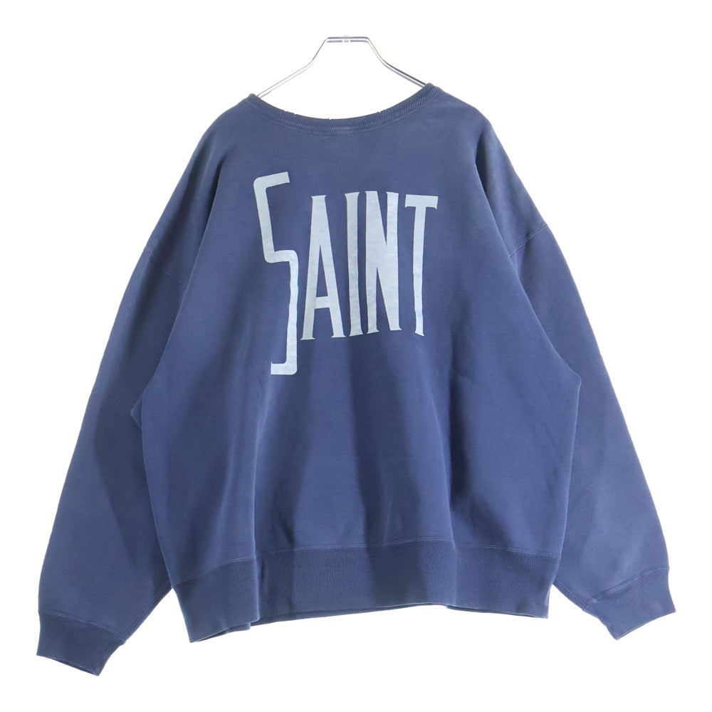 SAINT MICHAEL(セントマイケル) ×Disney FANTASIA DNF CREW N SWEAT FANTSIA SM-HR8-0000-C67 ディズニー ファンタジア ダメージ加工 クルーネックスウェットトレーナー ネイビー